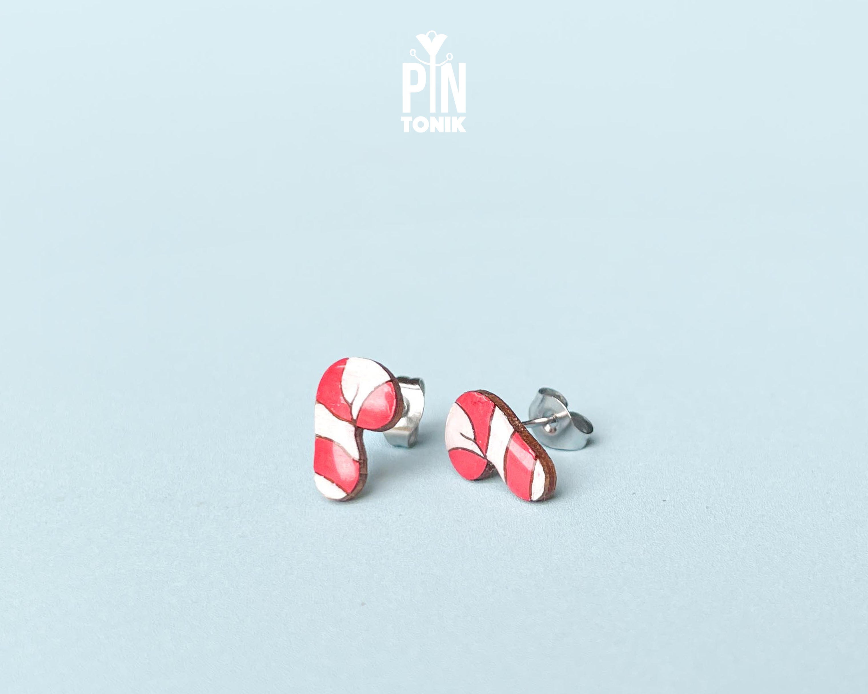 Candy Cane Studs