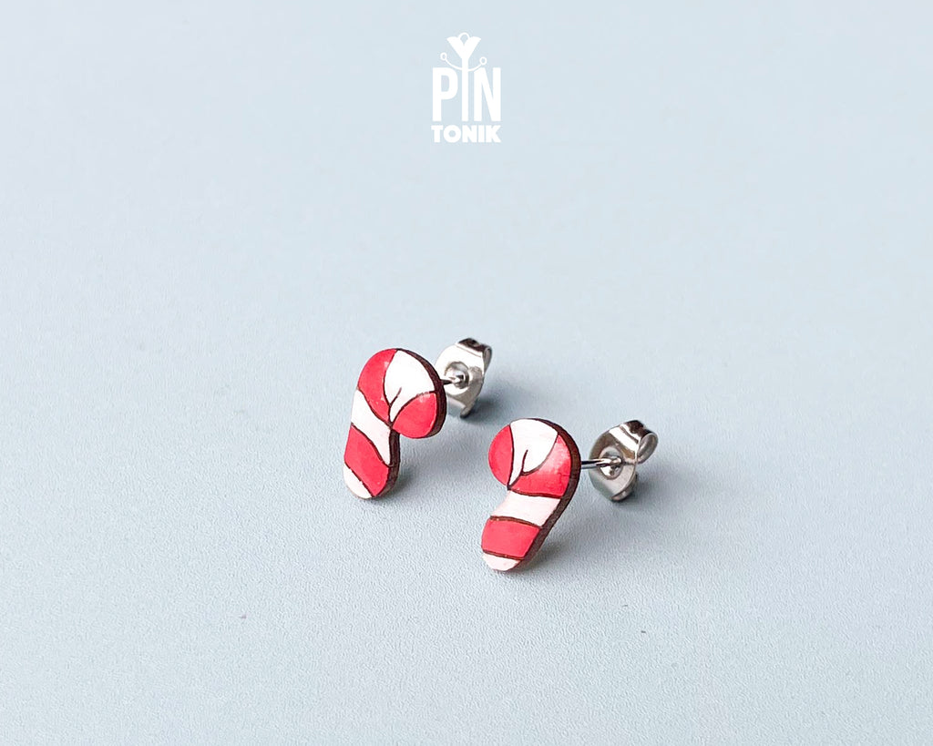 Candy Cane Studs