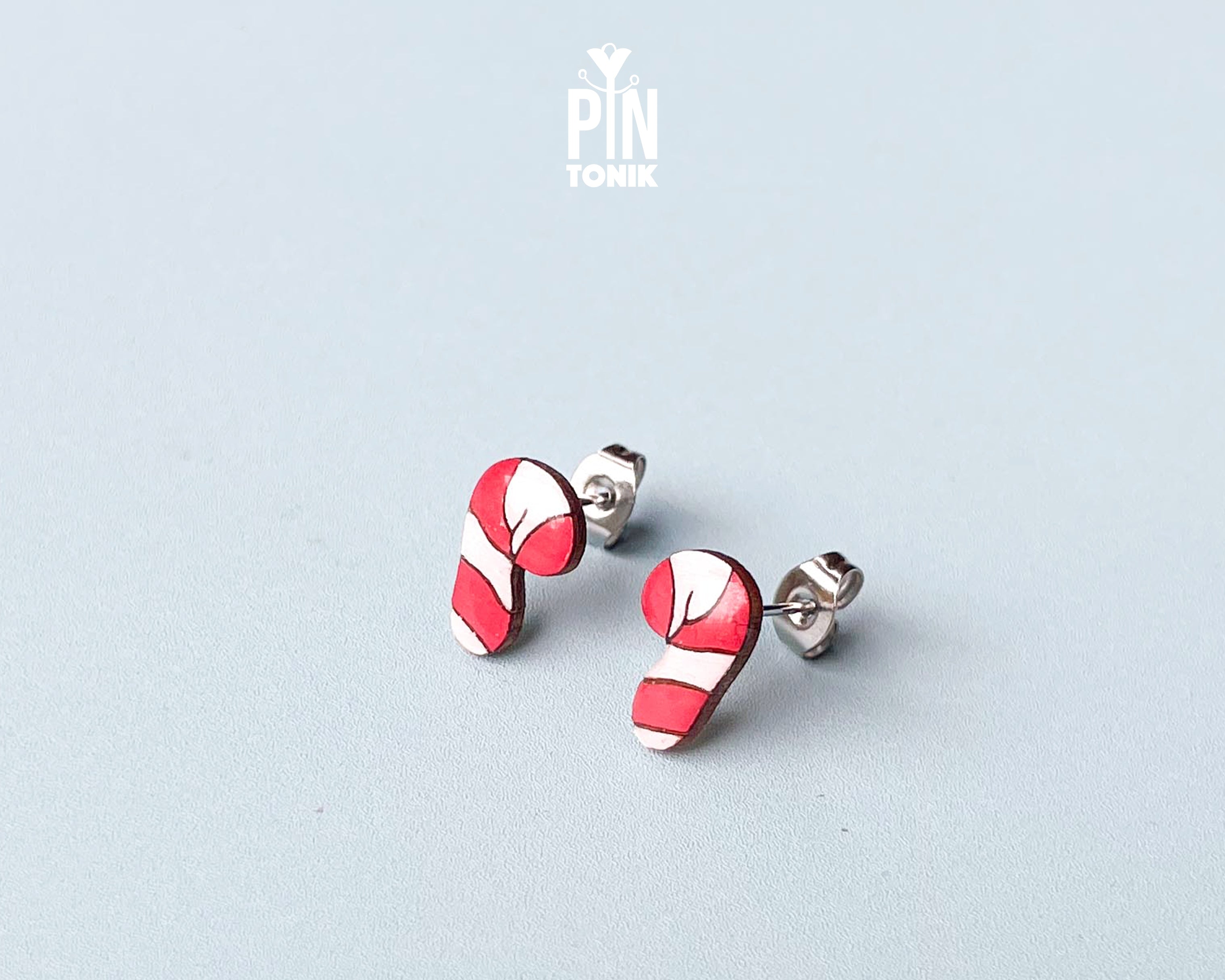 Candy Cane Studs
