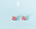Peppermint Candy Stud Earrings