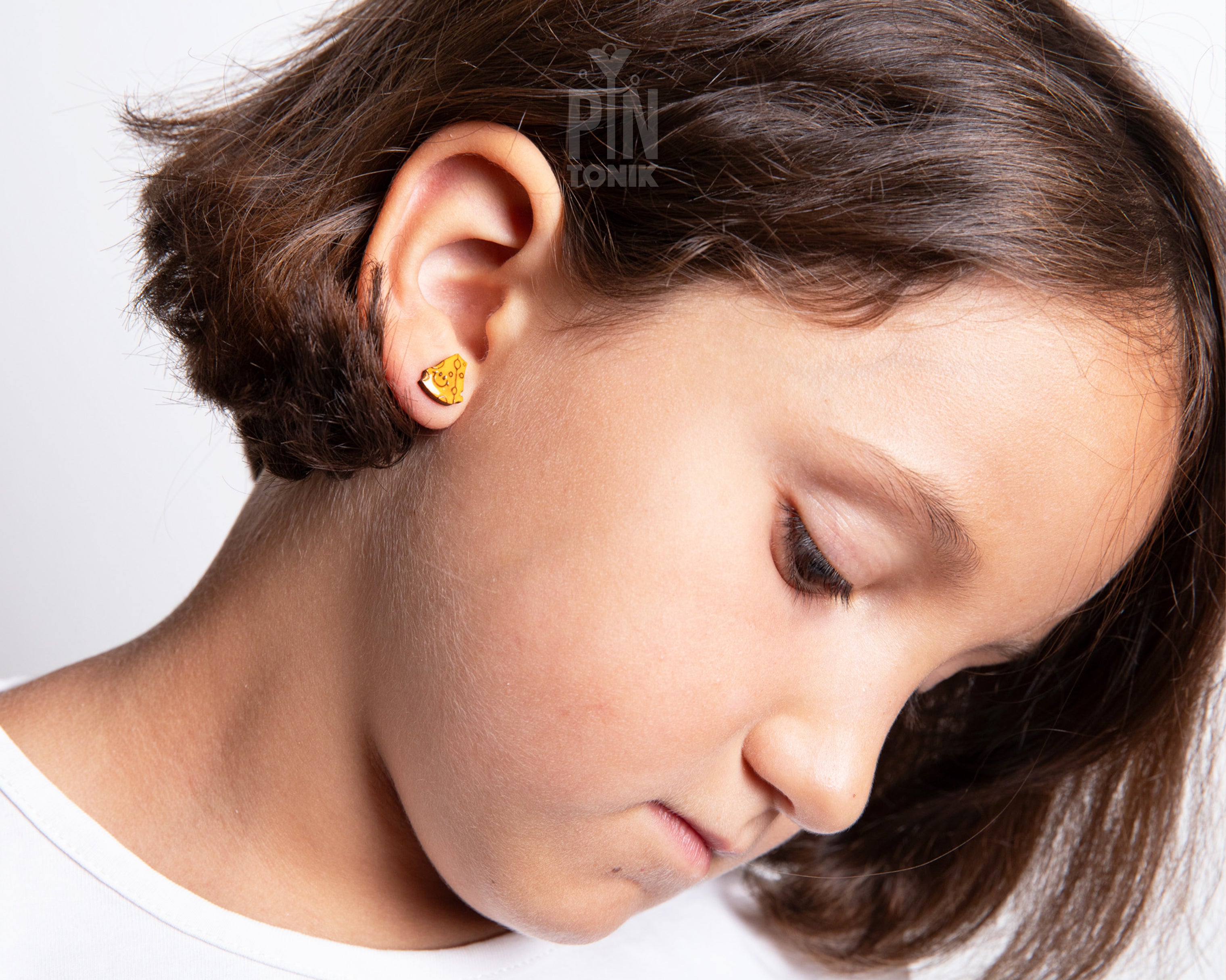 Boucles d'oreilles clous Fromage
