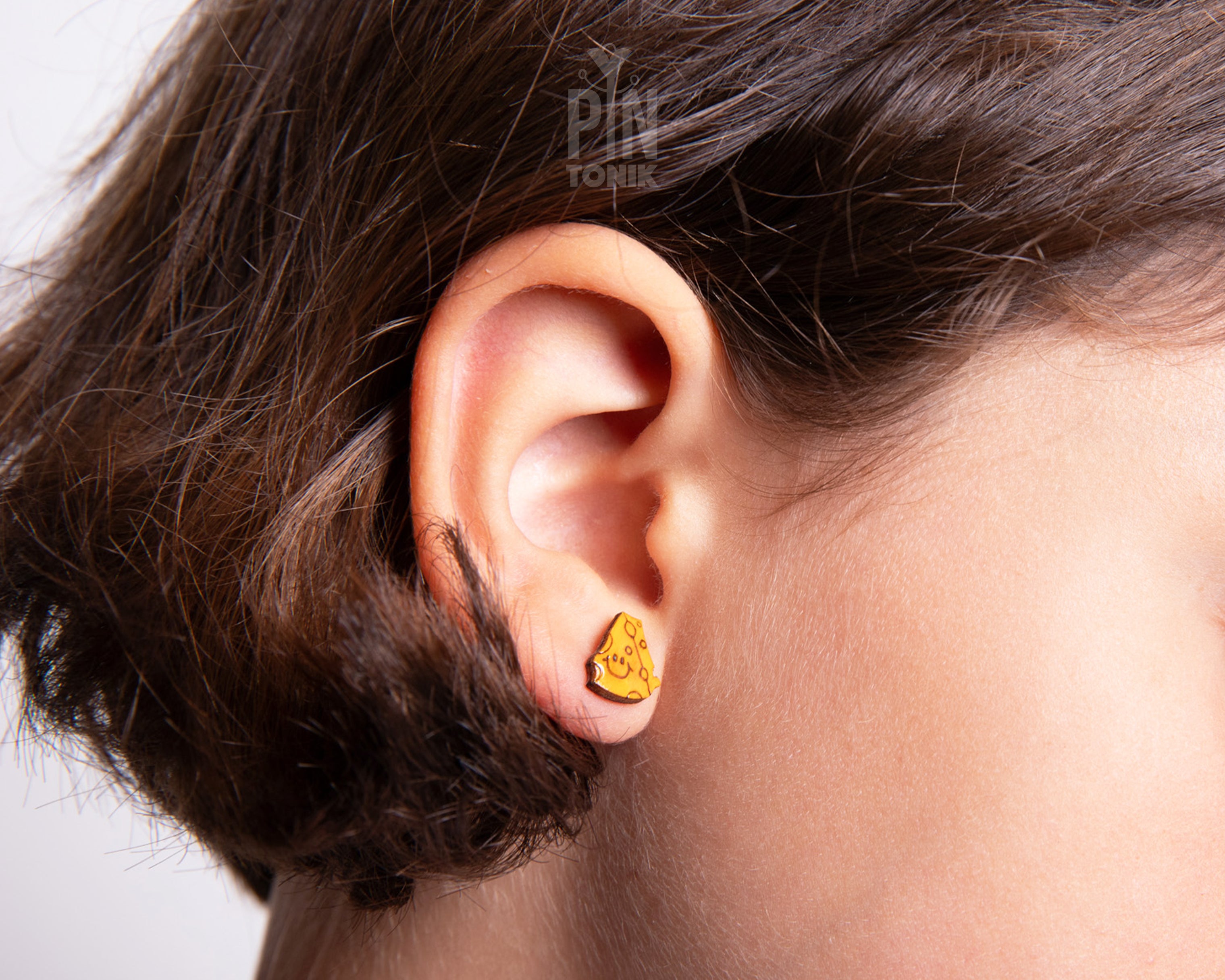 Boucles d'oreilles clous Fromage
