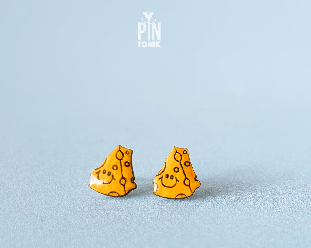 Boucles d'oreilles clous Fromage
