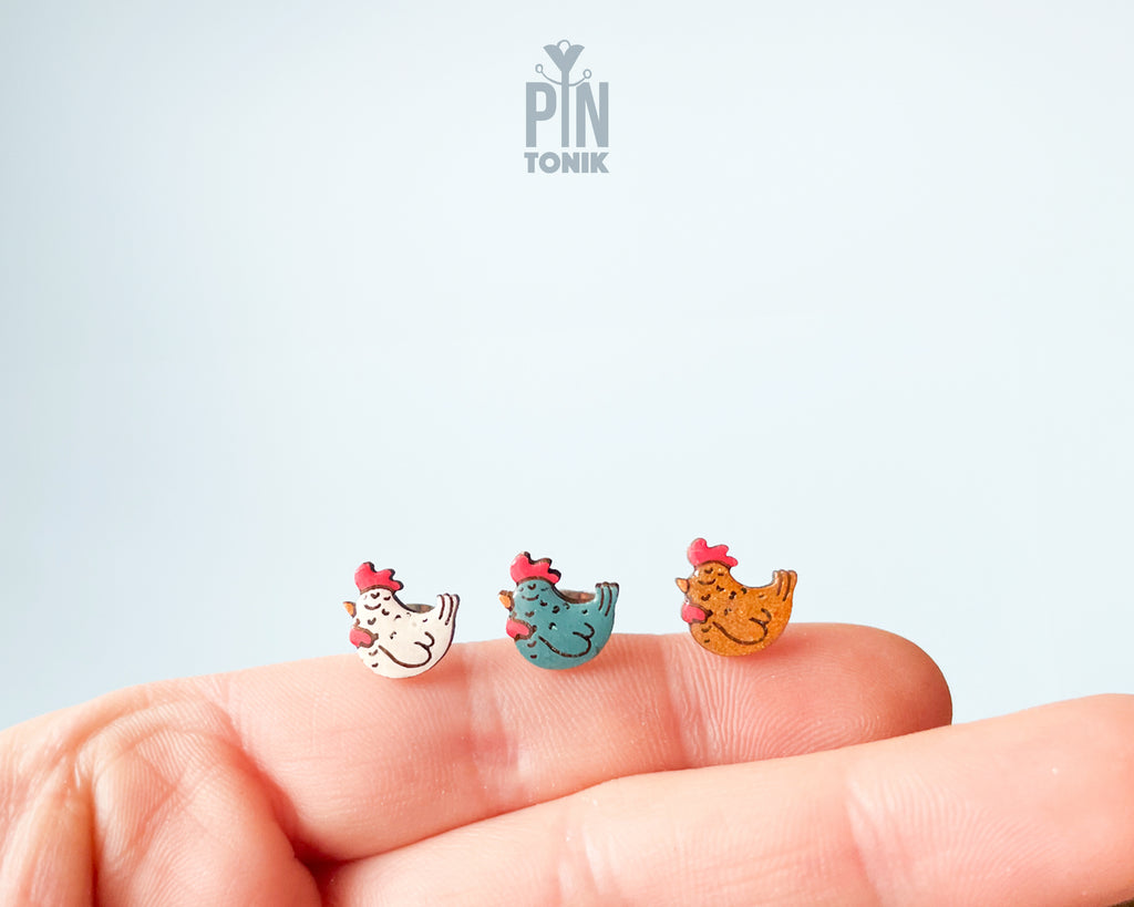 Boucles d'oreilles clous pingouin