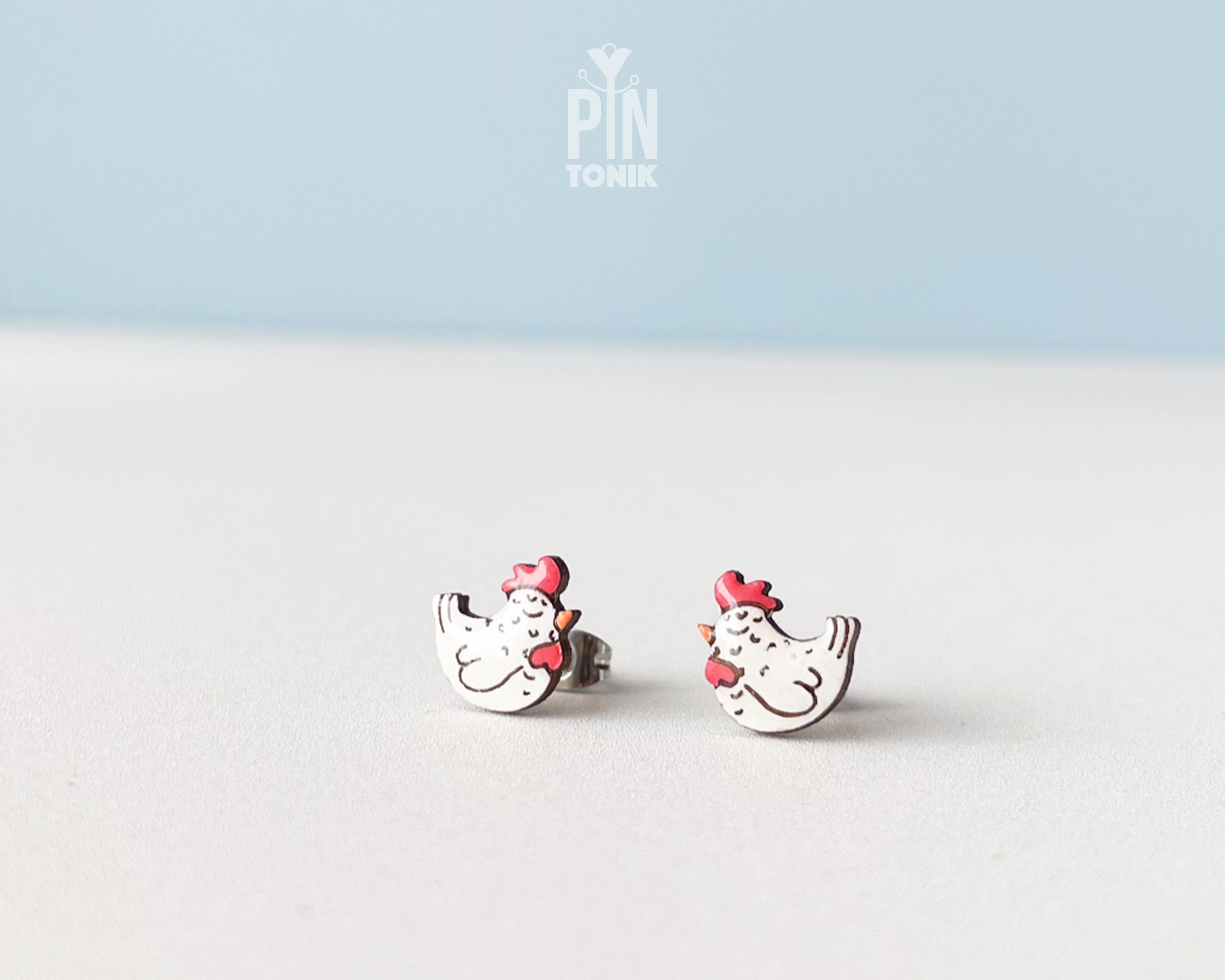 Boucles d'oreilles clous pingouin