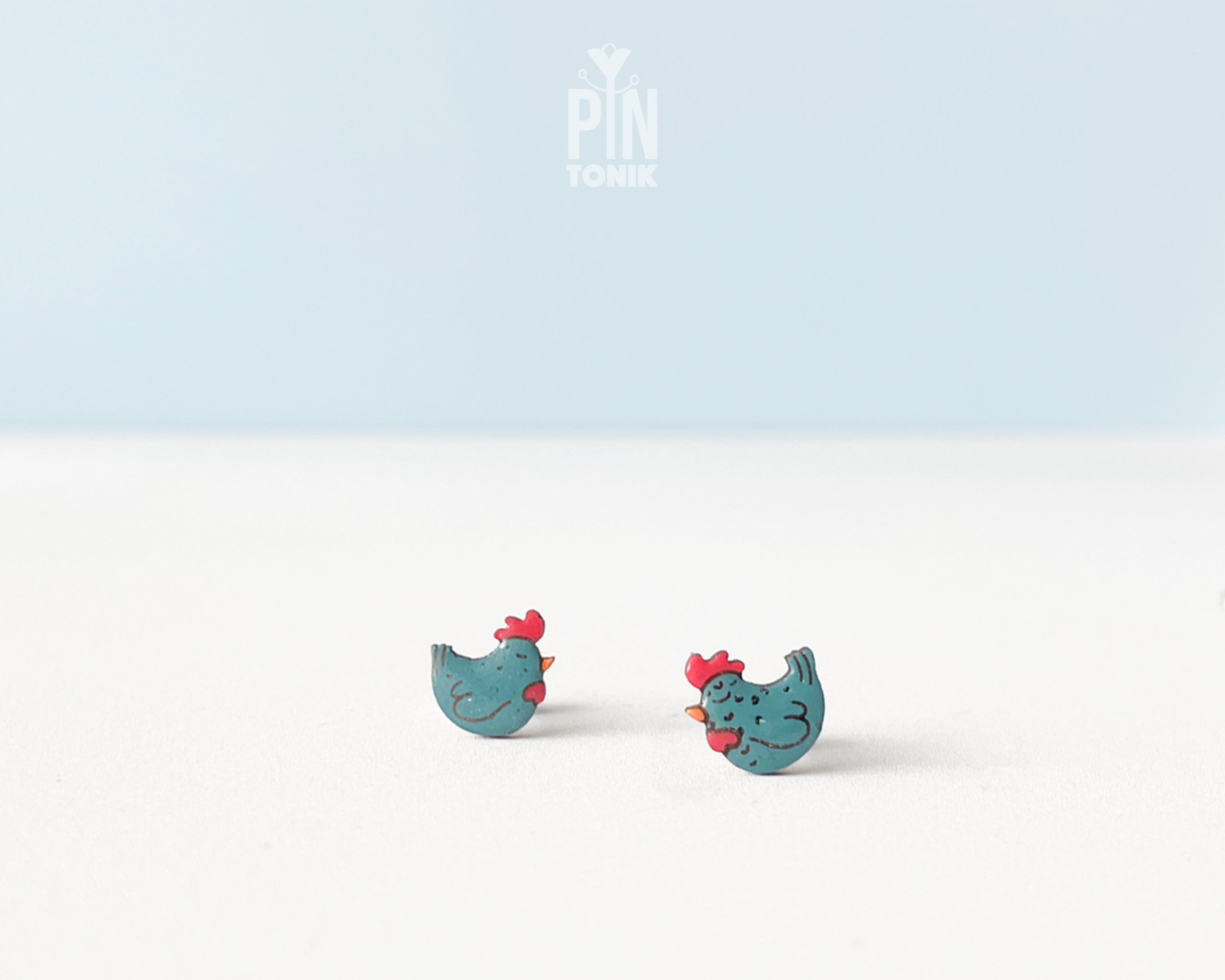 Boucles d'oreilles clous pingouin