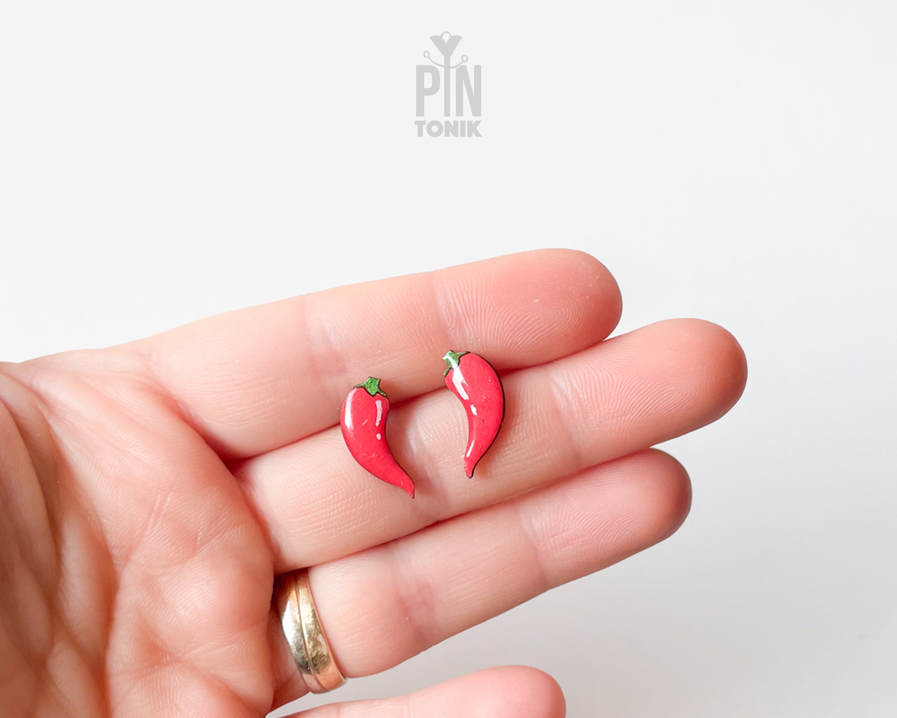 Chili Pepper Stud Earrings