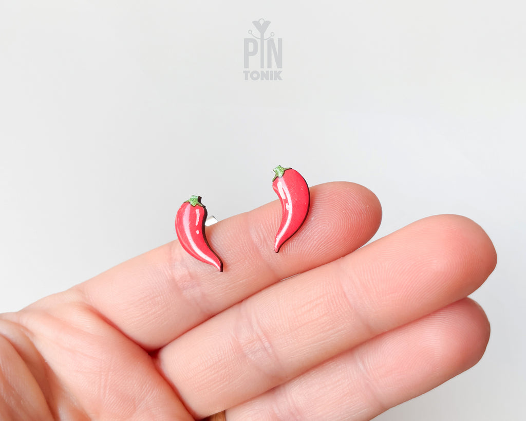 Chili Pepper Stud Earrings