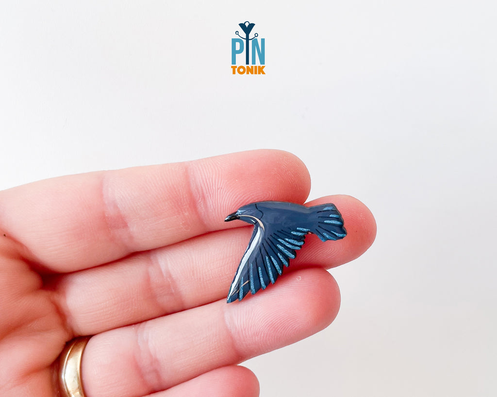 Flying Crow Pin