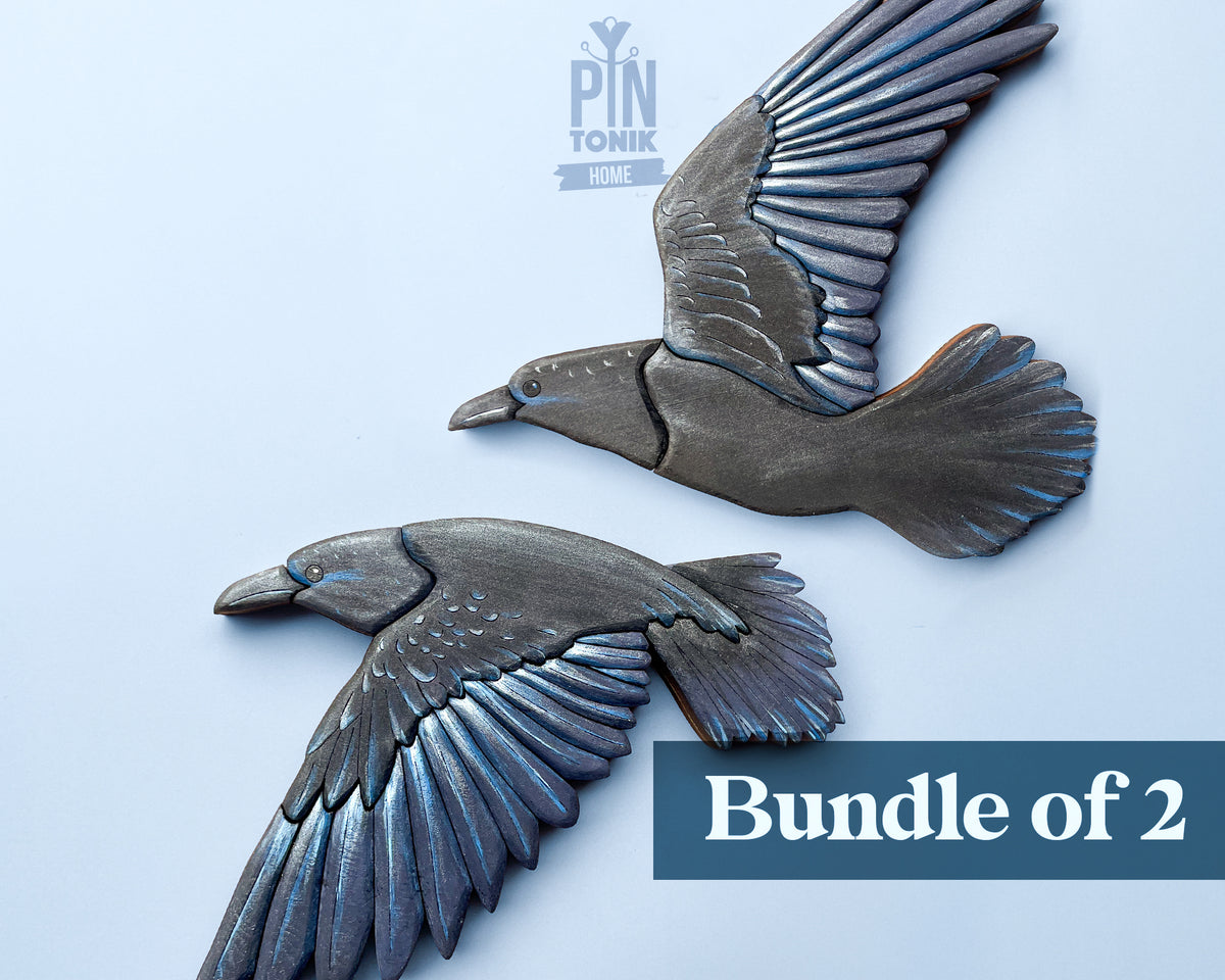 Gothic Black Raven Wall Art