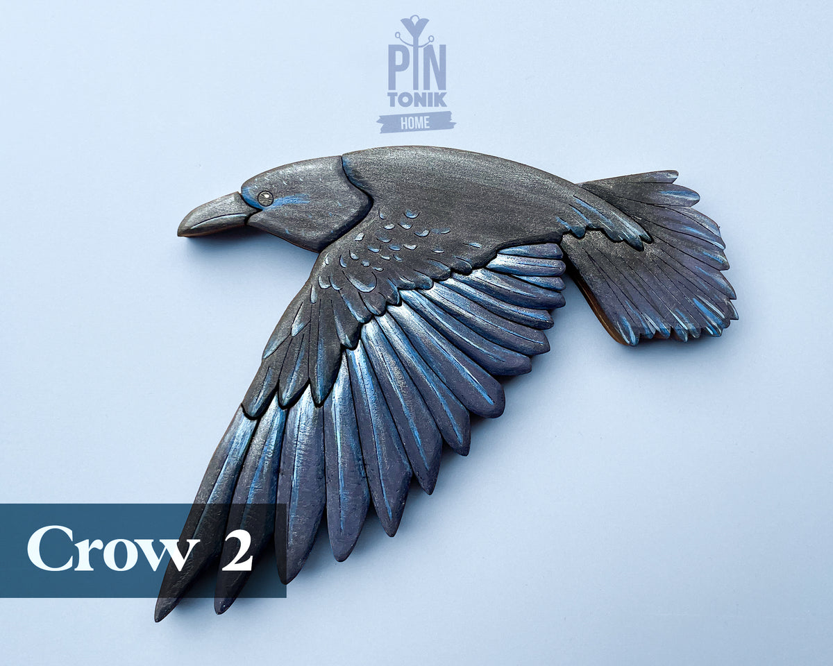 Gothic Black Raven Wall Art