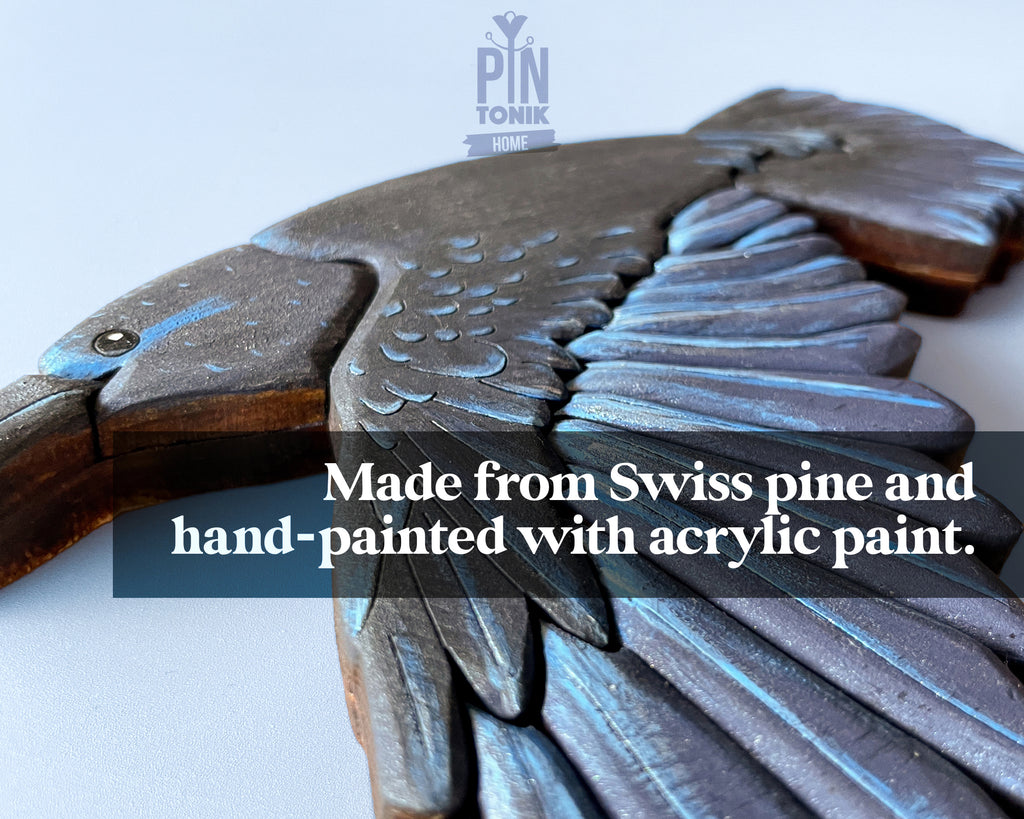 Gothic Black Raven Wall Art