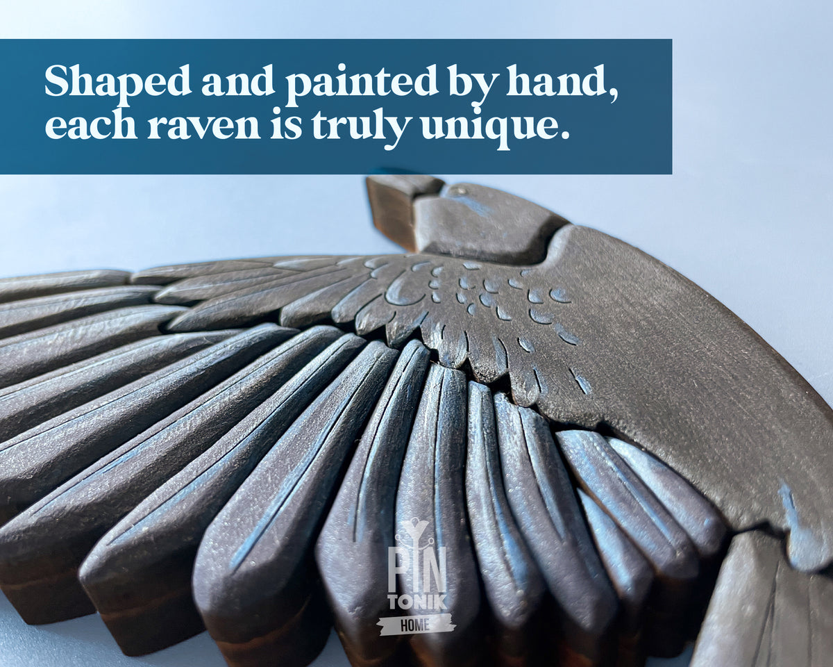 Gothic Black Raven Wall Art
