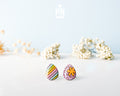 Clous d'oreilles dépareillés Œuf de Pâques