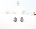 Clous d'oreilles Œuf de Pâques Pastel
