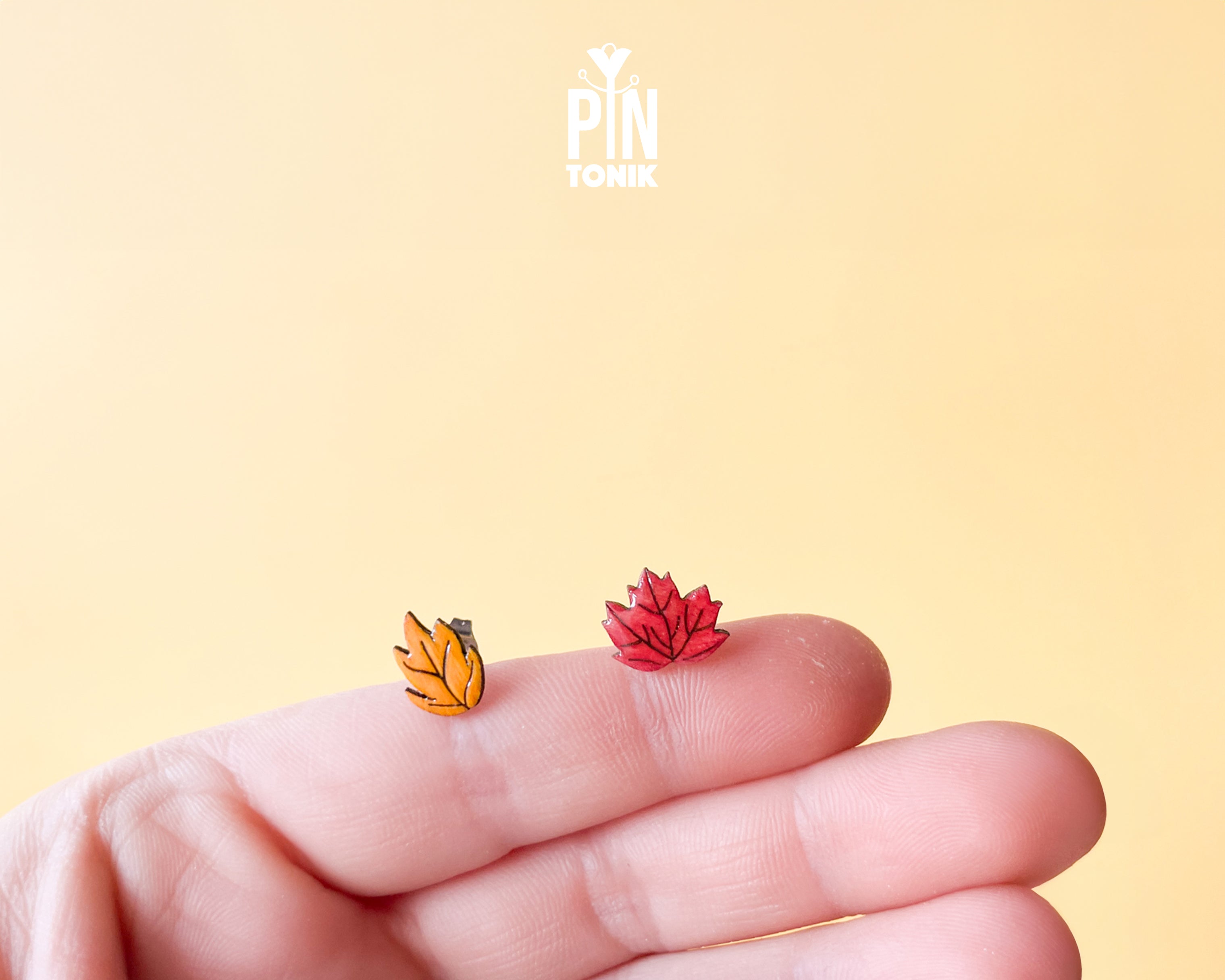Mismatched Fall Leaves Studs