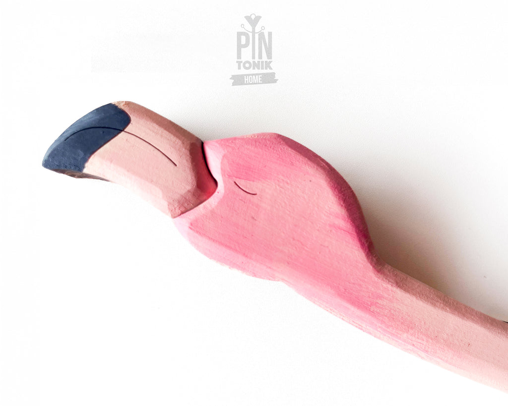 Flying Flamingo Wooden Wall Art Decor
