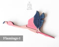 Flying Flamingo Wooden Wall Art Decor