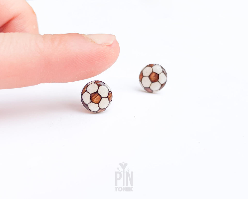 Football Stud Earrings