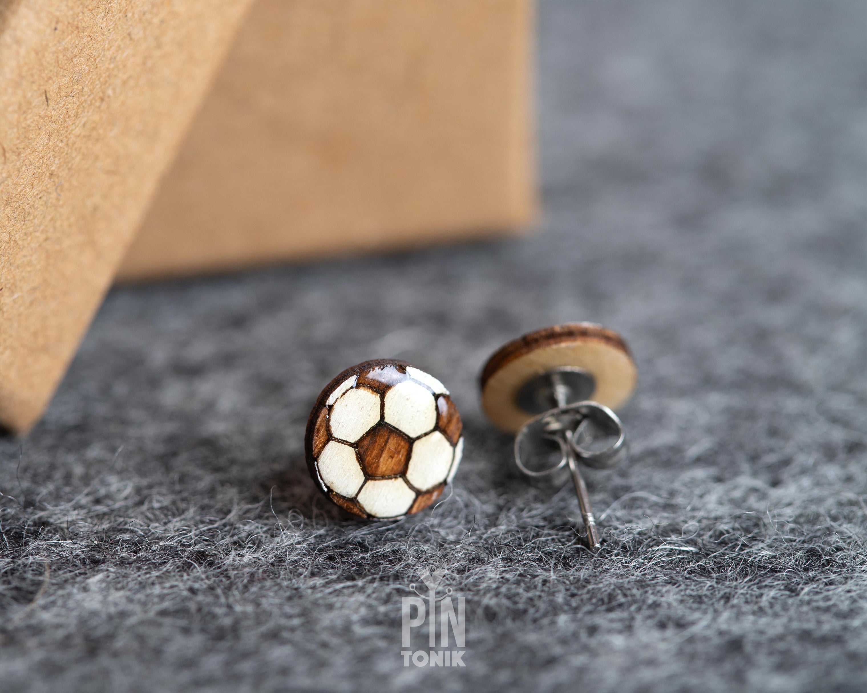 Football Stud Earrings