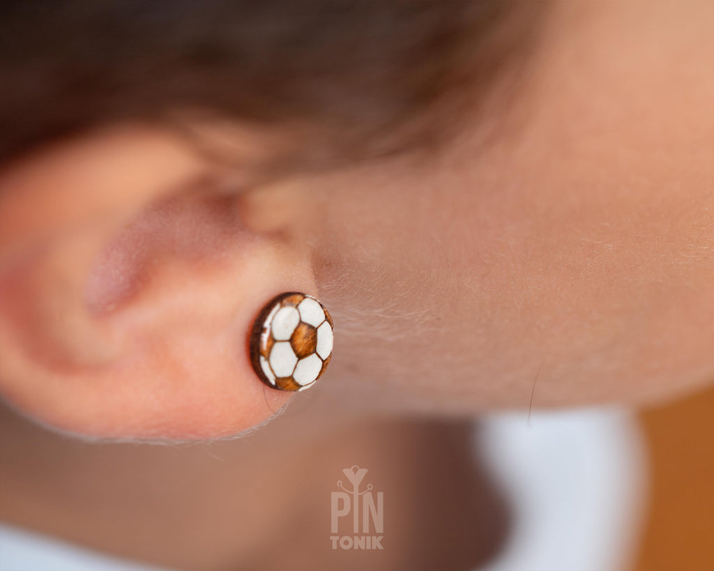 Football Stud Earrings