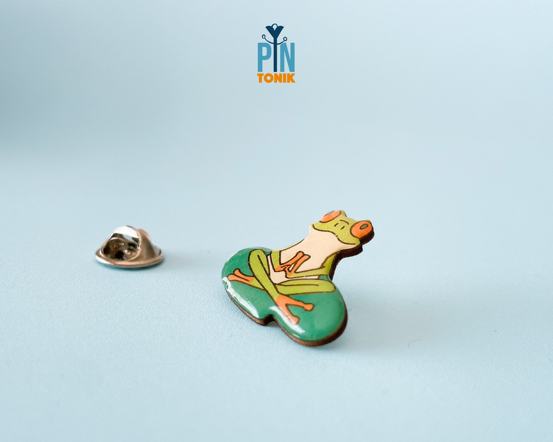 Meditating Frog Pin