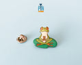 Meditating Frog Pin
