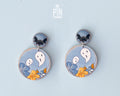 Halloween Ghost Wooden Earrings