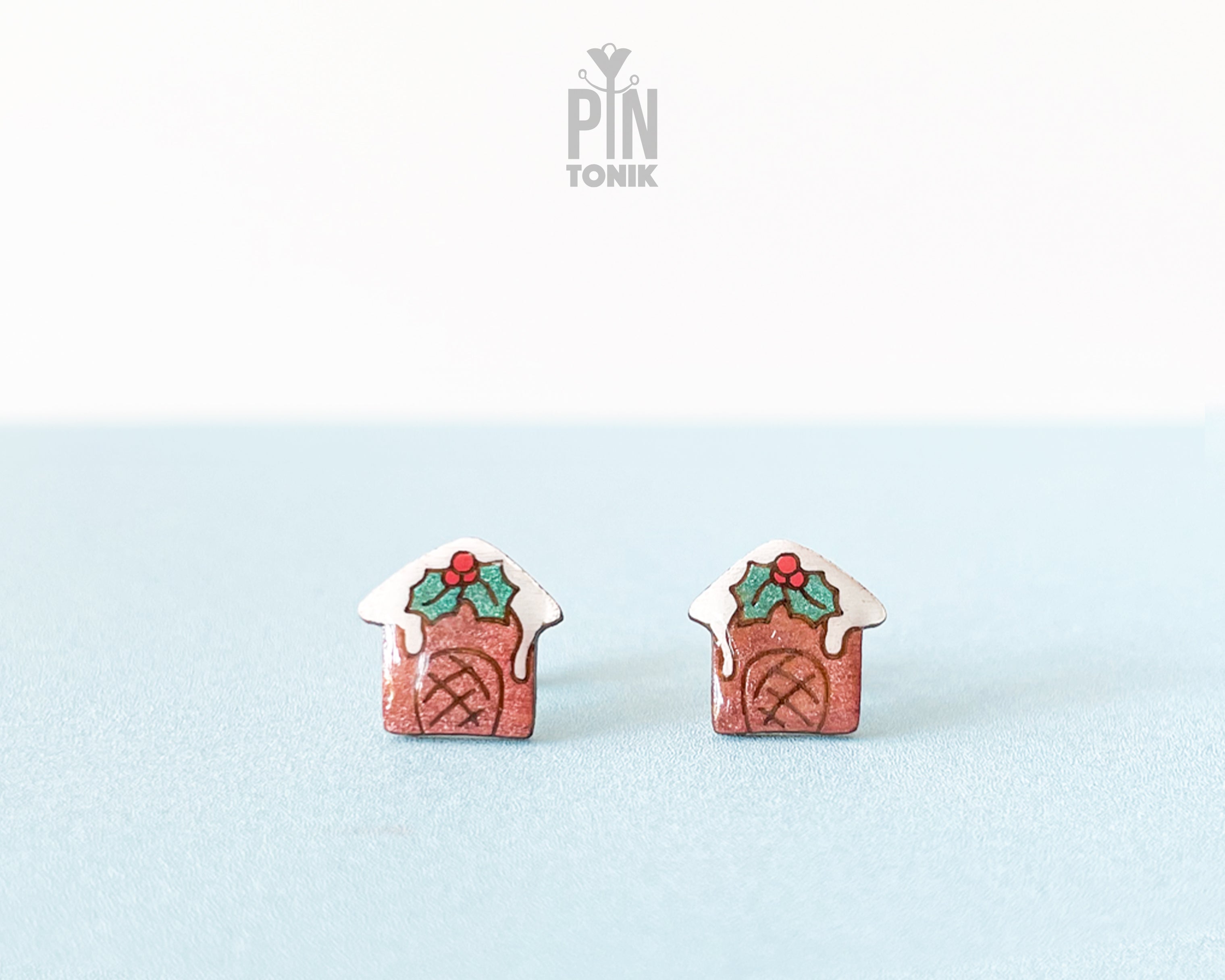 Gingerbread House Studs
