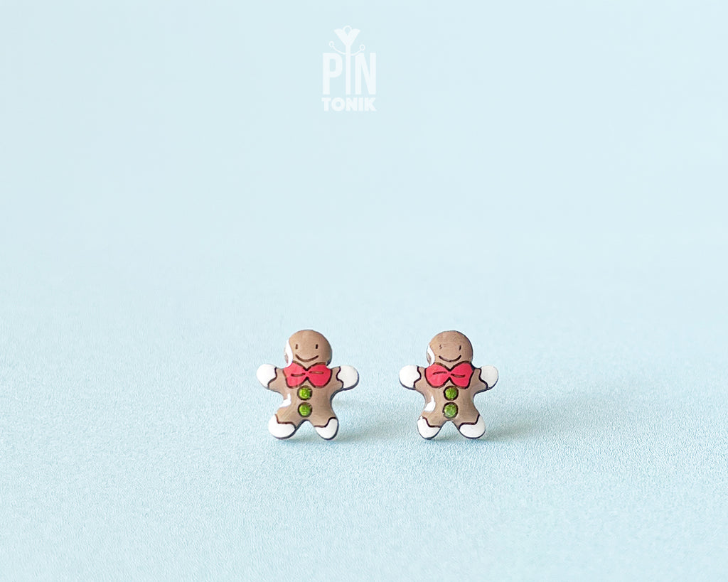 Gingerbread Man Studs