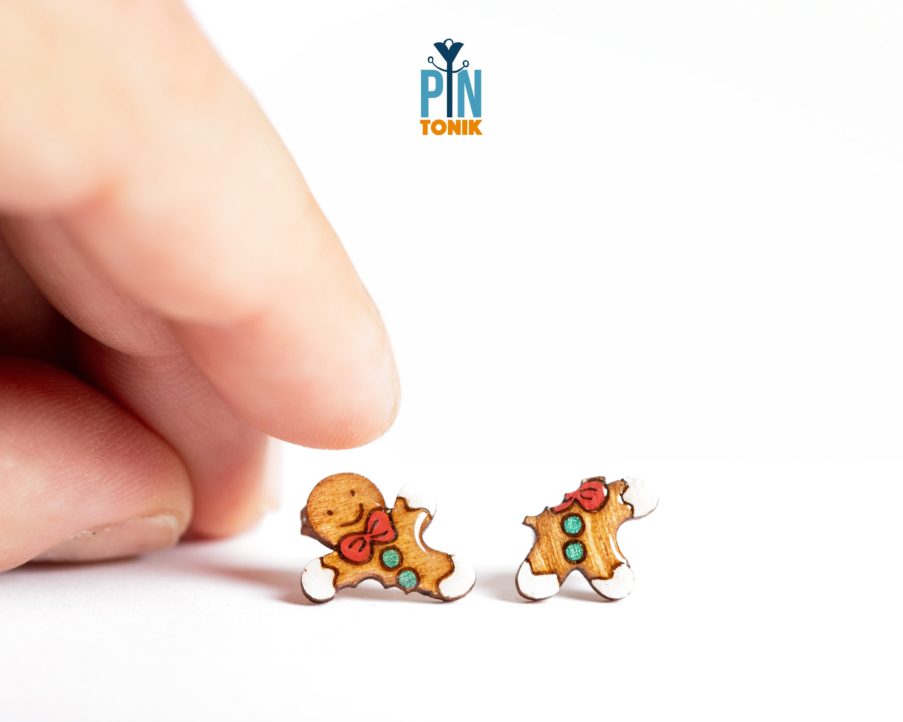 Bitten Gingerbread Studs