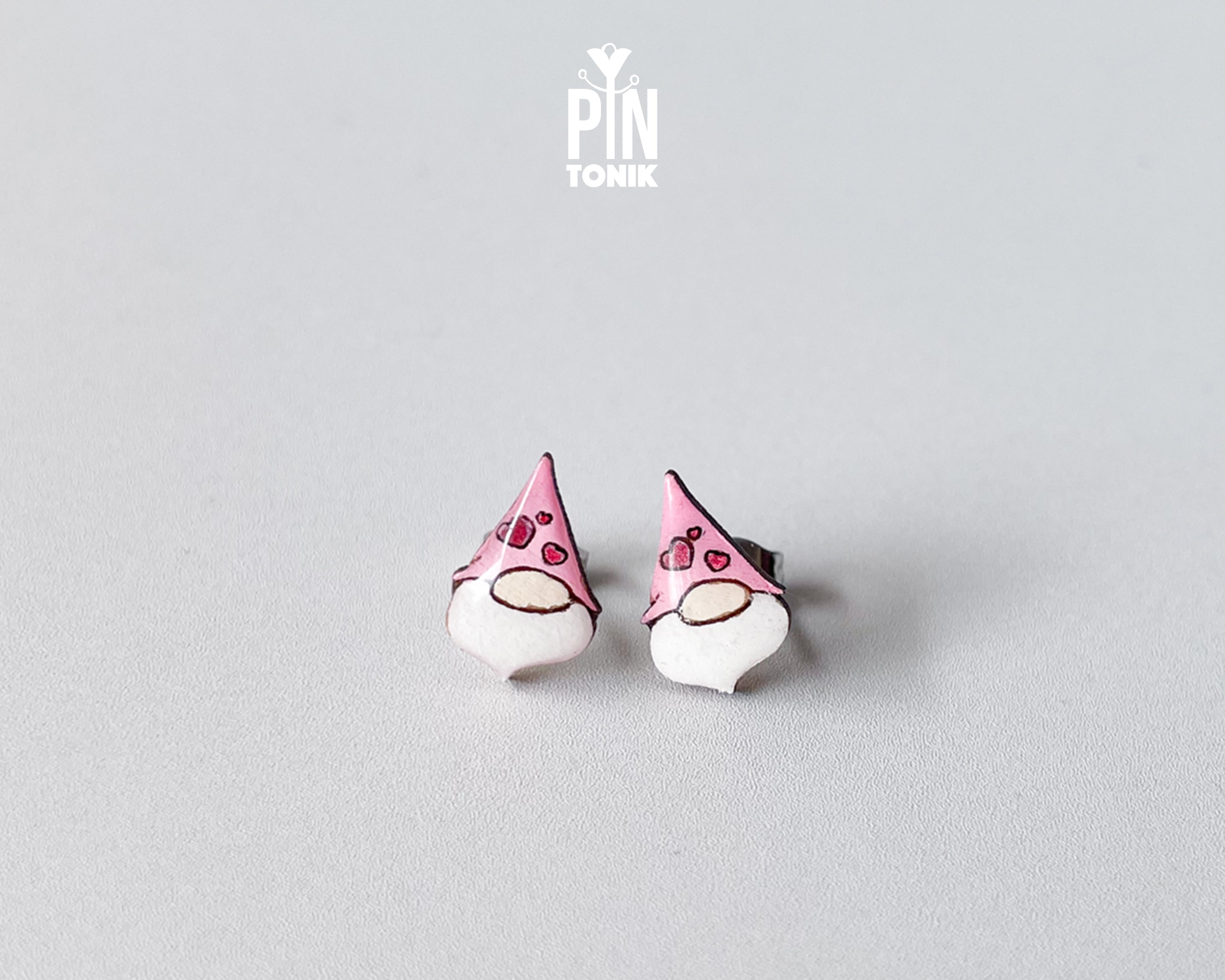 Boucles d'oreilles clous Gnome Amour