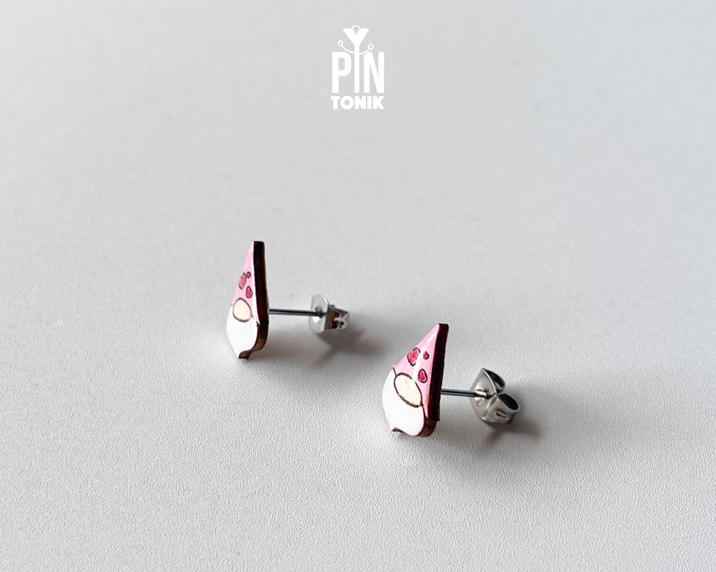 Boucles d'oreilles clous Gnome Amour