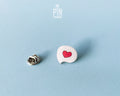 Heart Speech Bubble Pin