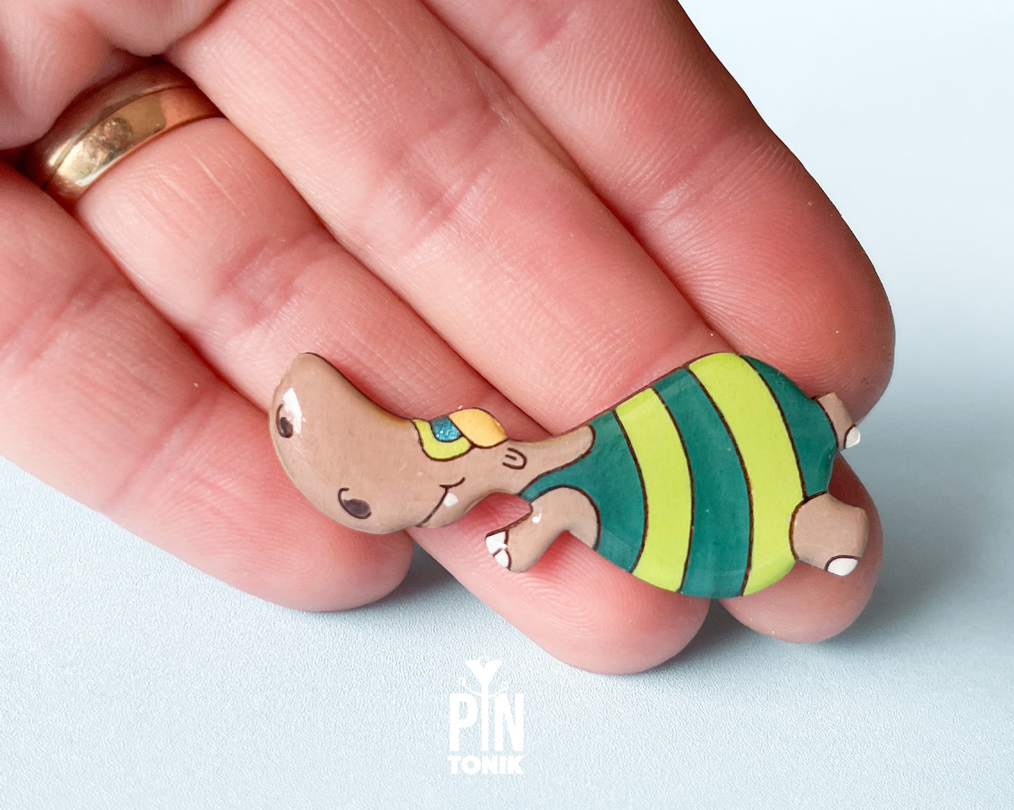Swimming Hippo Pin