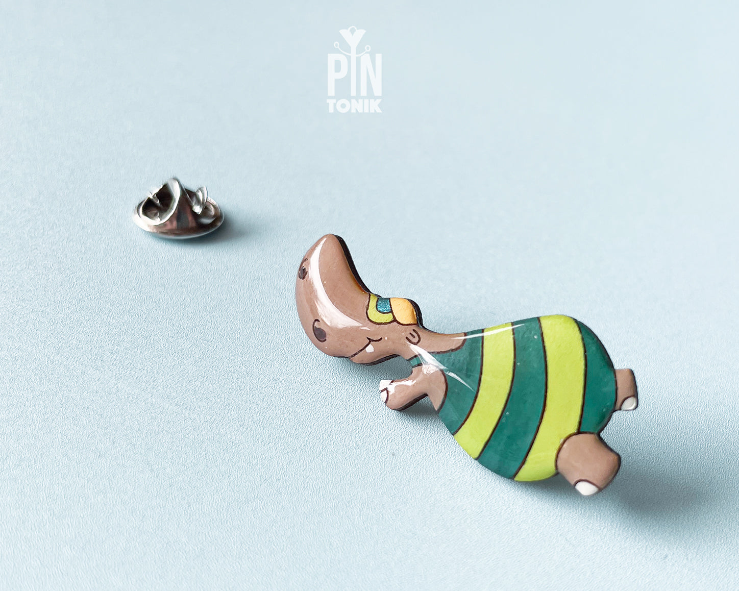 Swimming Hippo Pin
