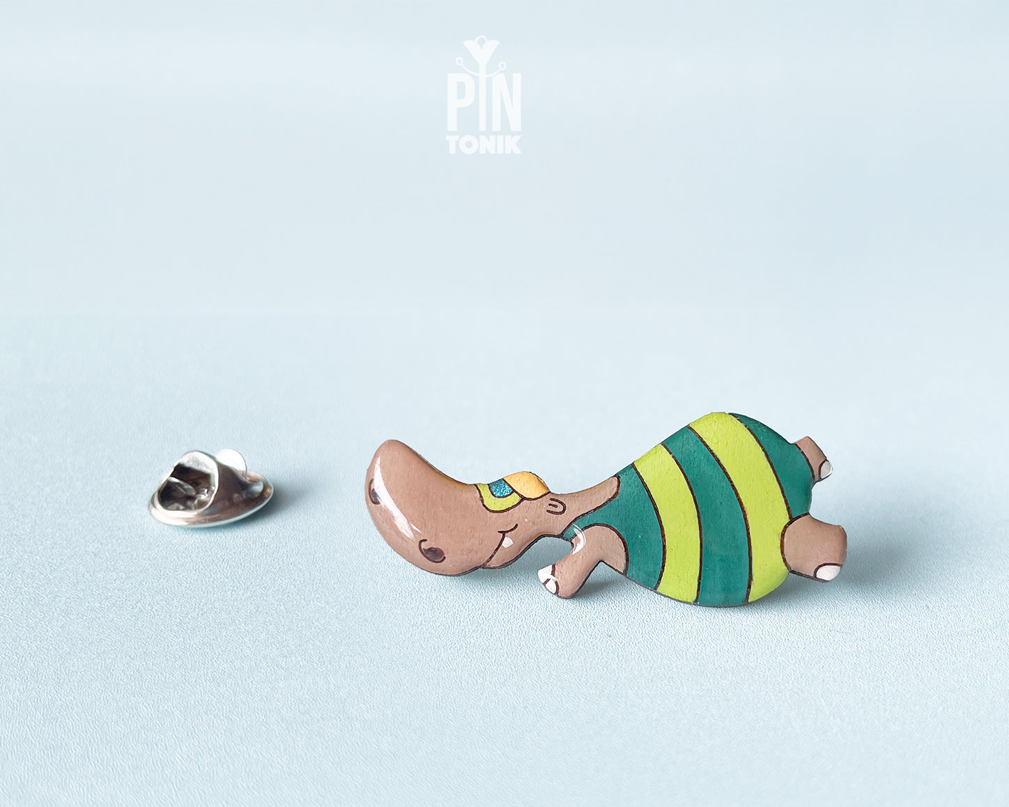 Swimming Hippo Pin