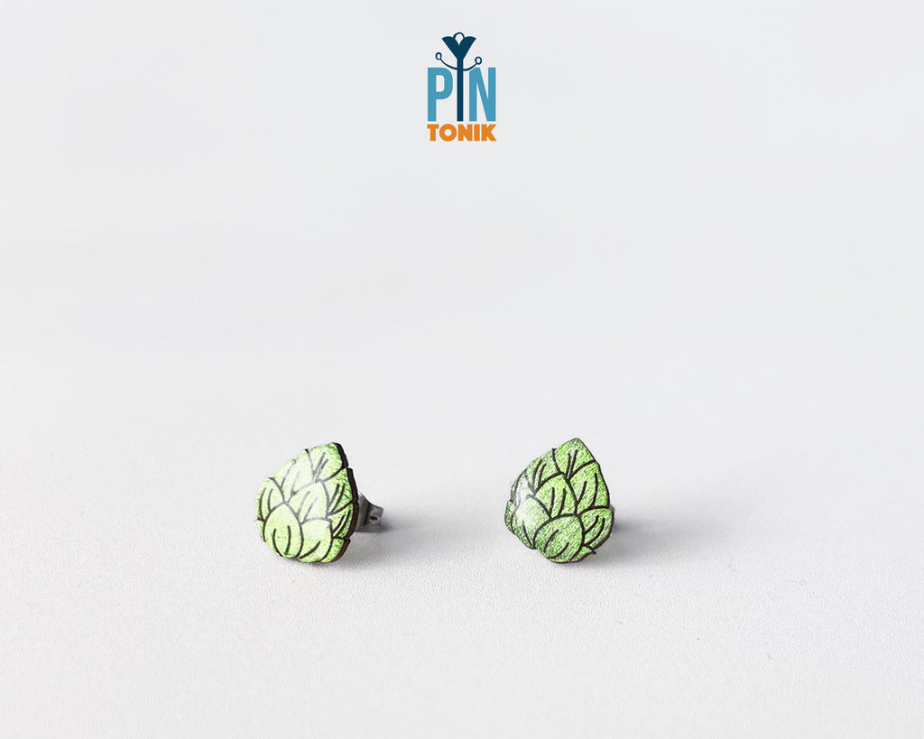 Beer Hops Stud Earrings