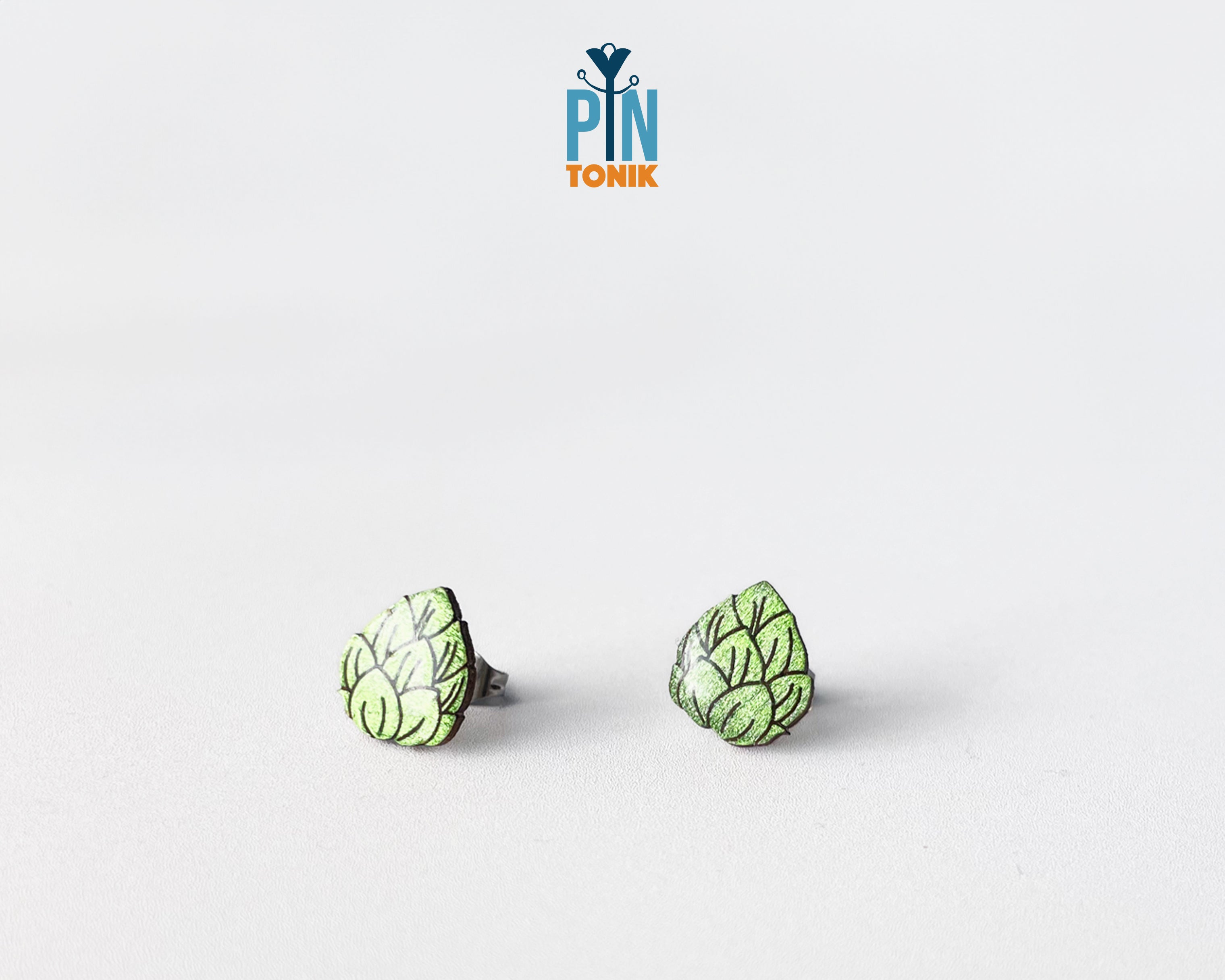 Beer Hops Stud Earrings