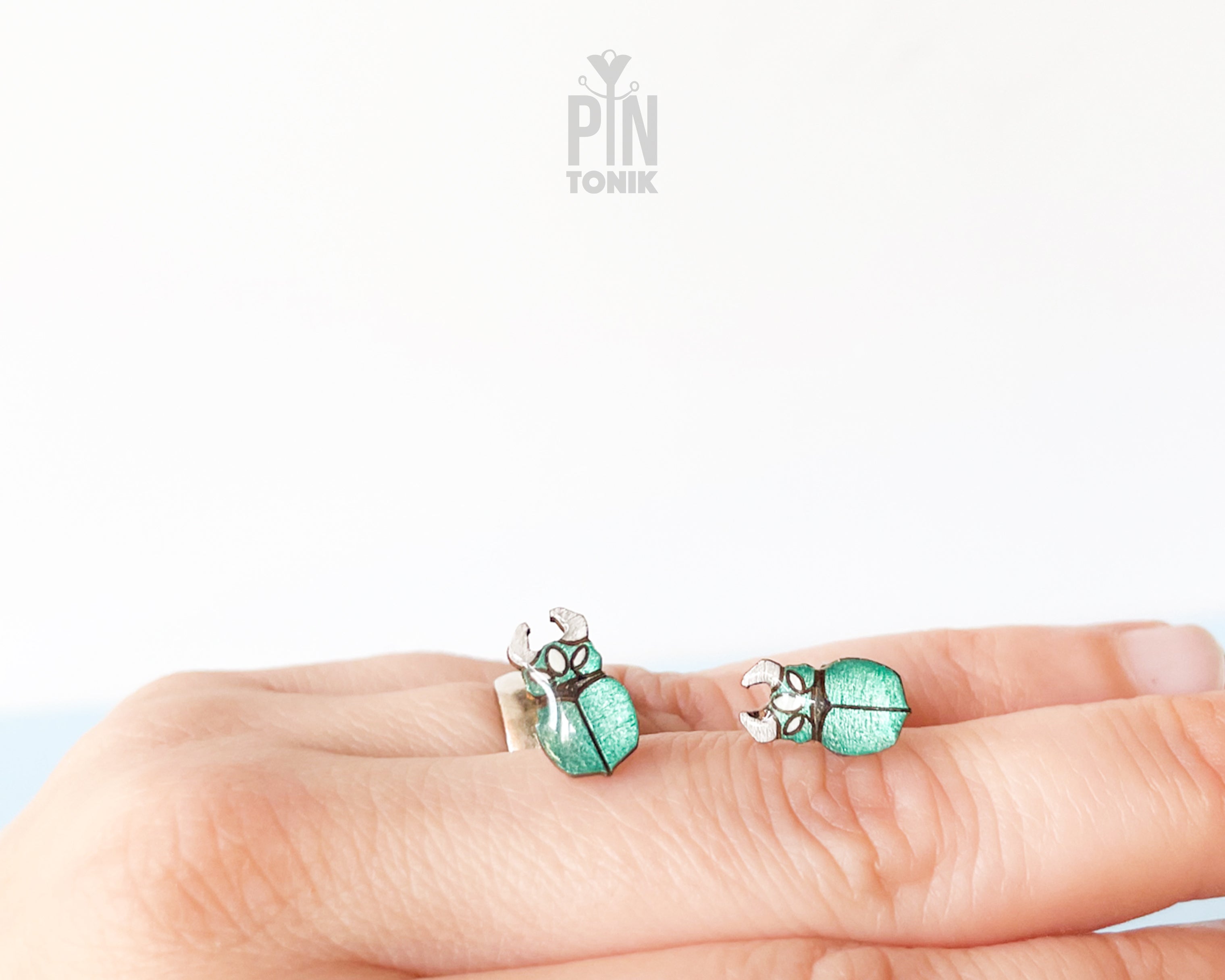 Stag Beetle Stud Earrings