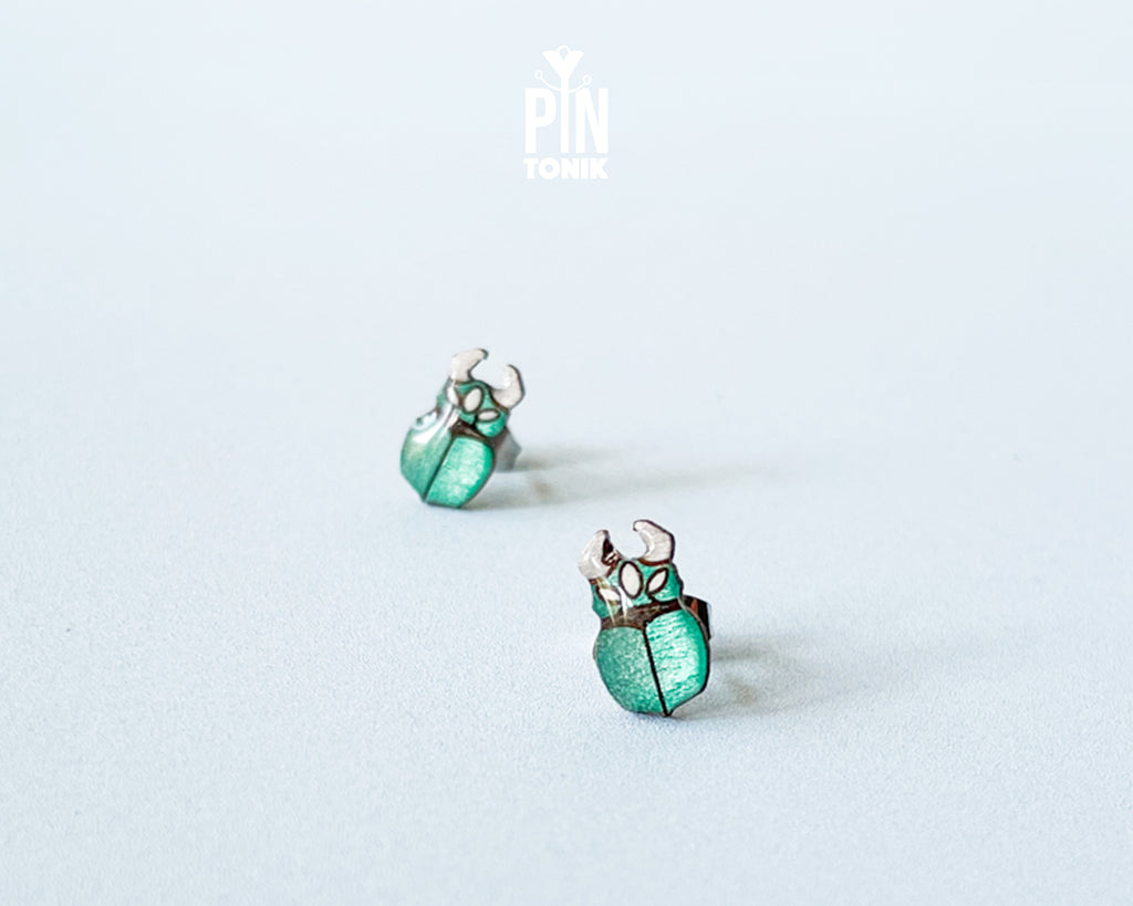 Stag Beetle Stud Earrings