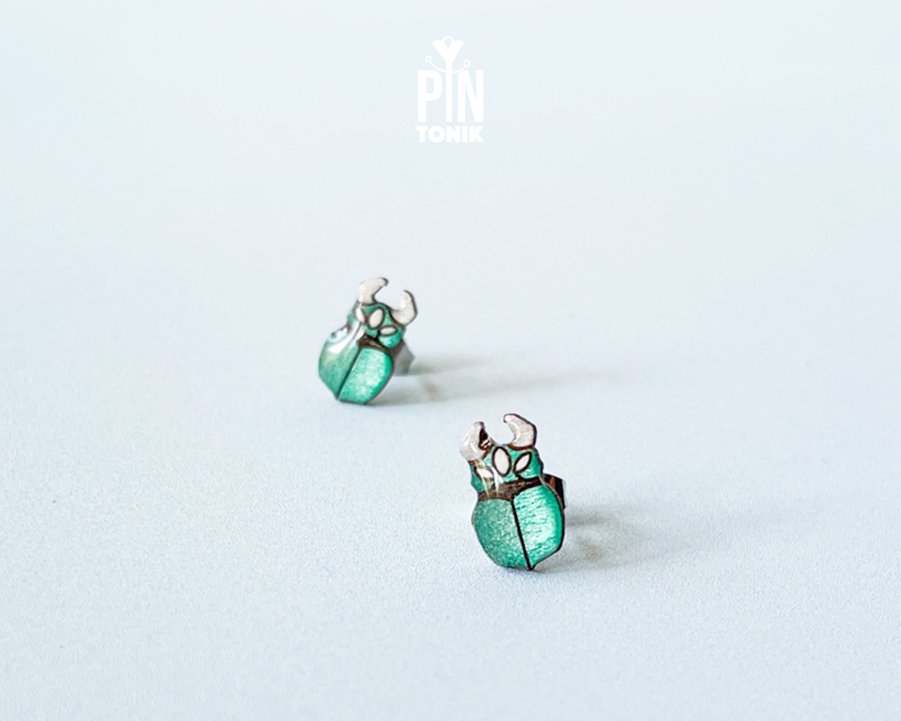 Stag Beetle Stud Earrings