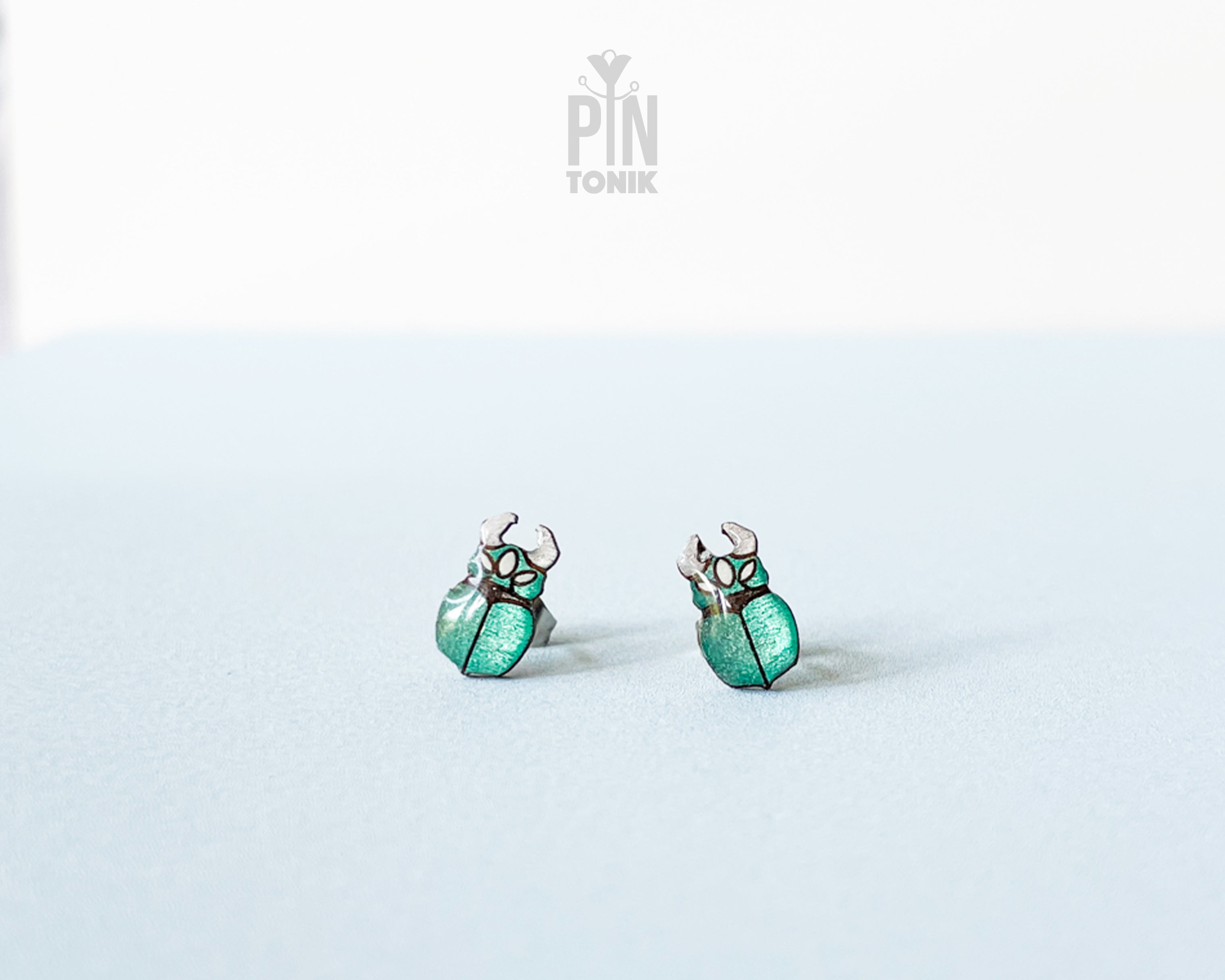 Stag Beetle Stud Earrings