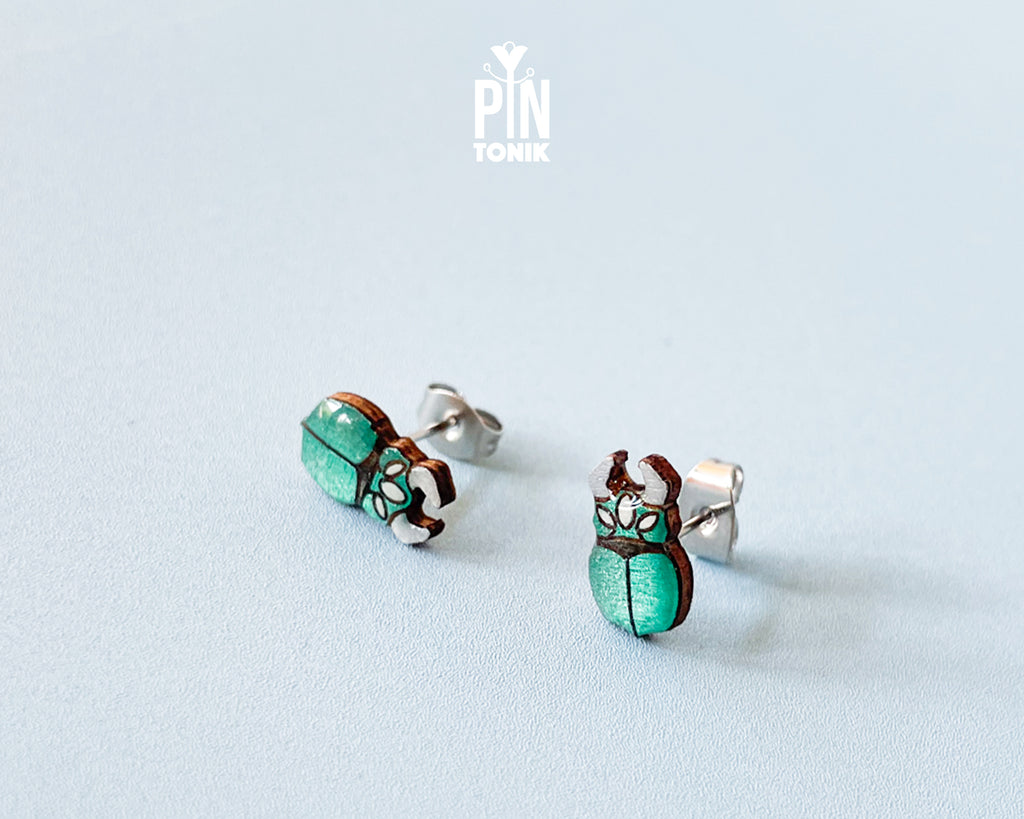 Stag Beetle Stud Earrings