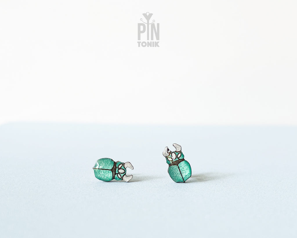 Stag Beetle Stud Earrings