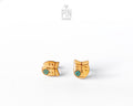Boucles d'oreilles clous fer à cheval porte-bonheur
