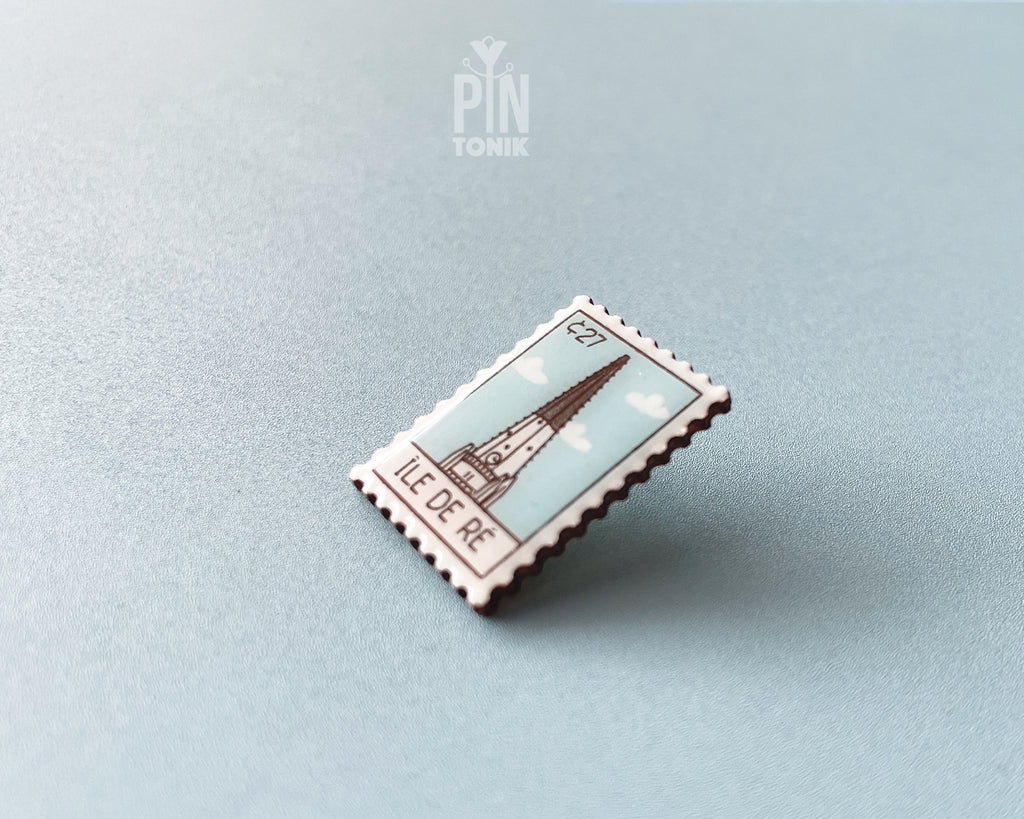 Île de Ré Church Stamp Pin