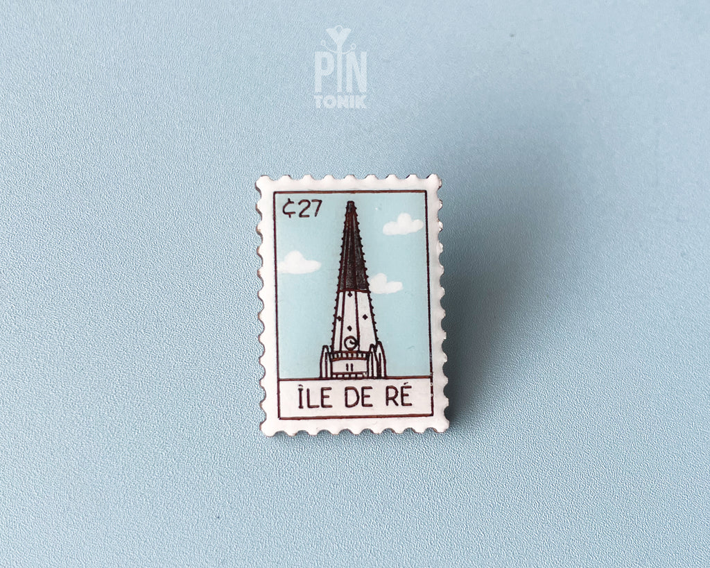 Île de Ré Church Stamp Pin