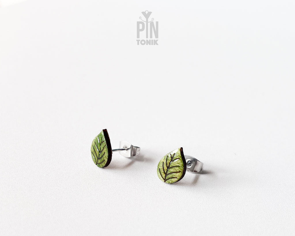 Green Leaves Studs