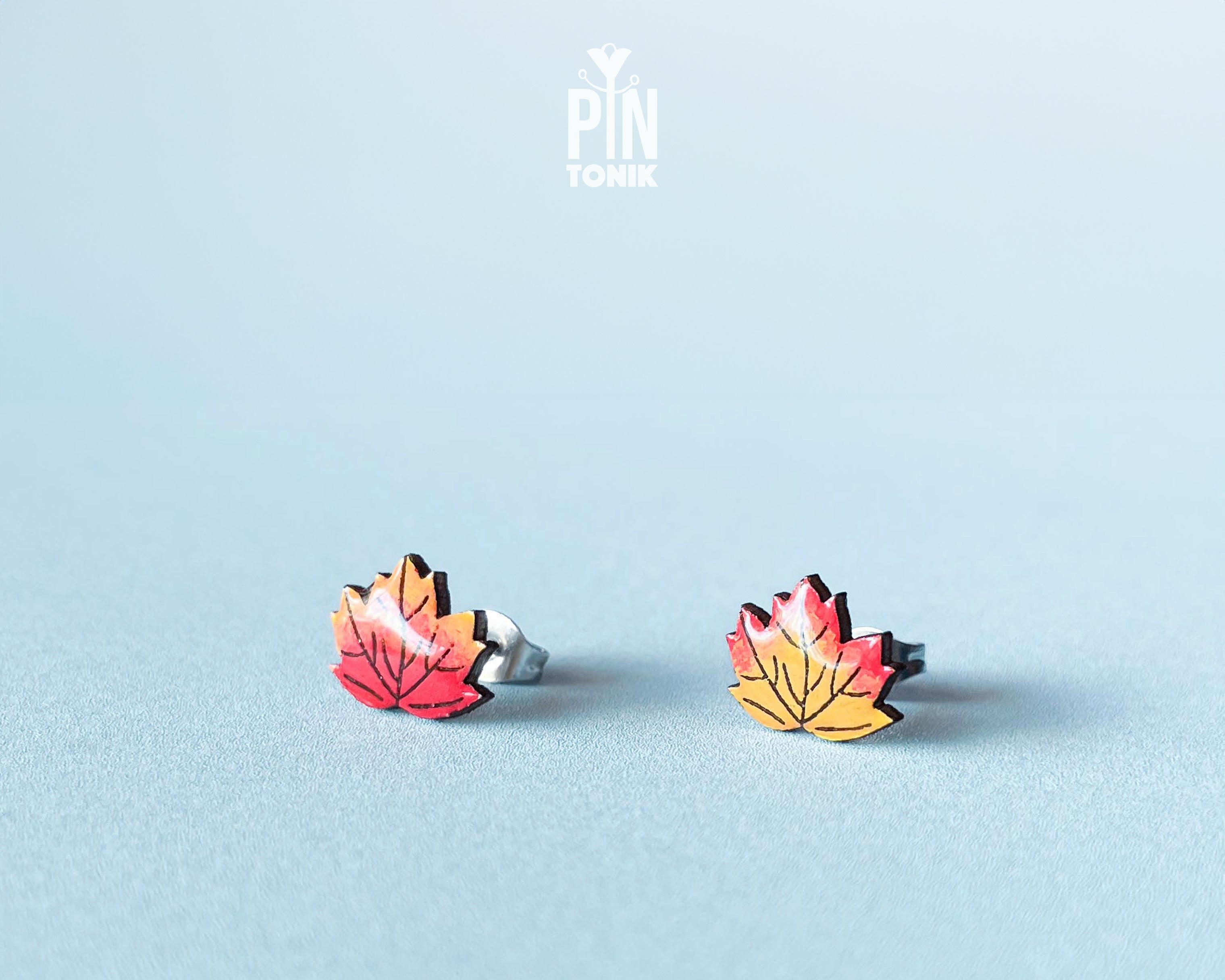 Autumn Leaves Mismatched Studs